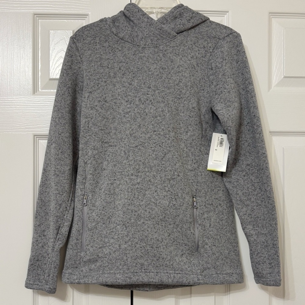 NWT Old Navy Women's Active Go Warm Gray Hoodie Pullover Size XS